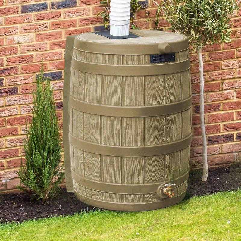 Good Ideas 50 Gallons Weather Resistant Plastic Drainable Rain Barrel