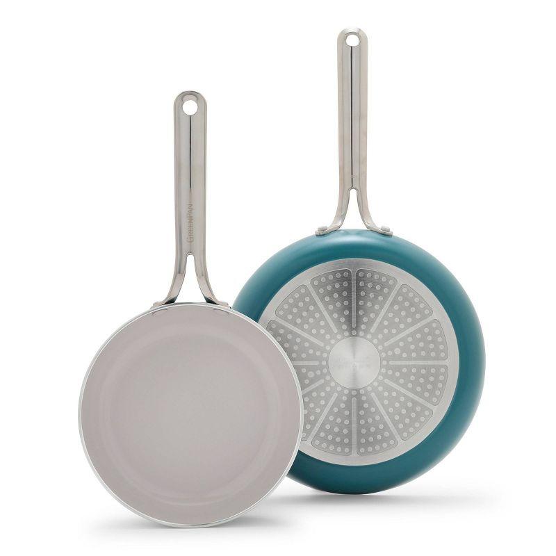 GreenPan GreenPan Nova 8in and 10in 2 Piece Frying Pan Skillet Set, Healthy Ceramic Nonstick, PFAS-Free, Induction Suitable, Dishwasher and Oven Safe
