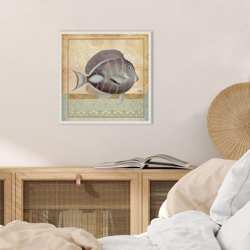 Amanti Art Vintage Fish II by Elizabeth Medley Framed Canvas Wall Art