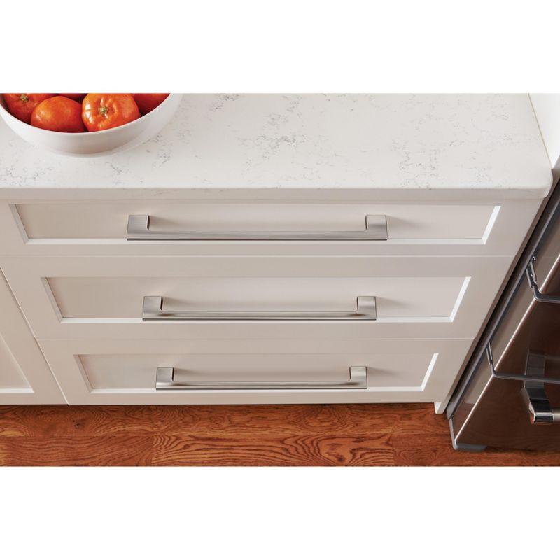 Amerock Riva 12-5/8 inch (320mm) Center-to-Center Satin Nickel Cabinet Pull