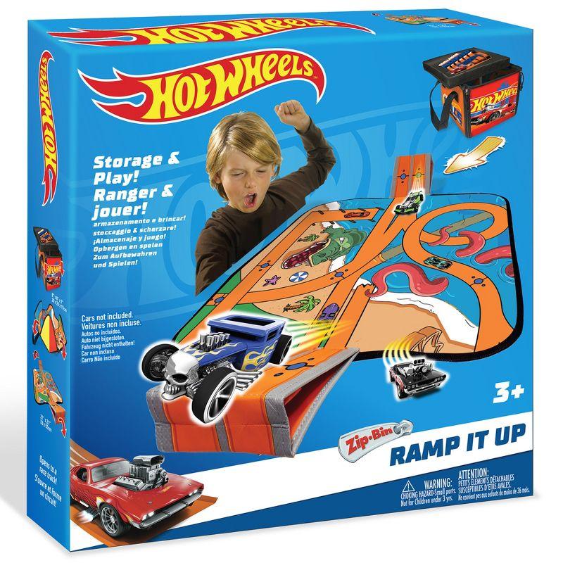 Hot Wheels ZipBin Ramp It Up! Storage Case & Racetrack Playmat/Car Ramp