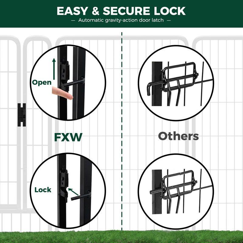 FXW Rollick Dog Playpen for Indoor, Yard, RV Camping, 32 inch 16 Panels for Small and Medium Dogs│Patented