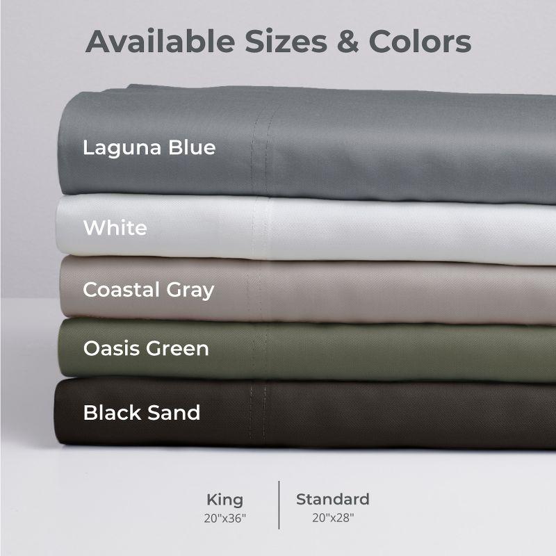 Cariloha Cariloha Retreat 2-Piece Sateen Pillowcase Set | Lyocell Material | Breathable, Corner Straps, Extra soft & Cooling