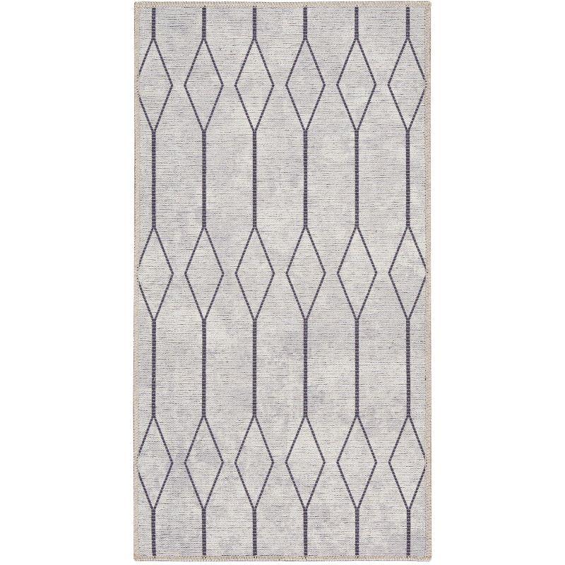 Nicole Curtis Machine Washable Series 1 Modern Trellis Indoor Rug