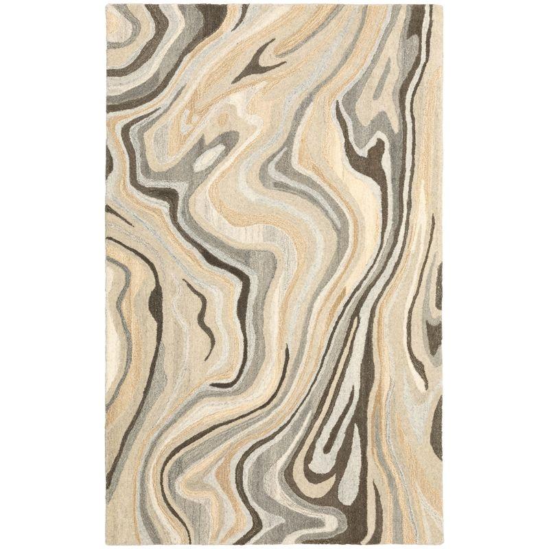 Oriental Weavers Anastasia 68007 Beige/ Charcoal Indoor Area Rug - 5' x 8'
