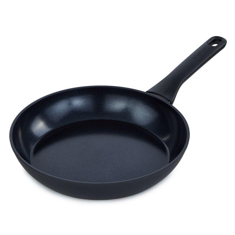 BergHOFF Helix Nonstick Ceramic Frying Pan 9.5", Recycled Aluminum, Black