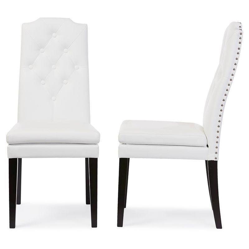 Set of 2 Dylin Modern and Contemporary Faux Leather Dining Chairs - Baxton Studio