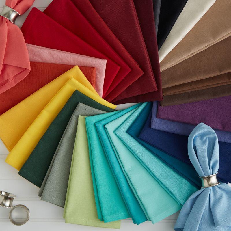 Design Imports  Solid Cotton Napkin Set 6 Piece, Stone, 20X20"