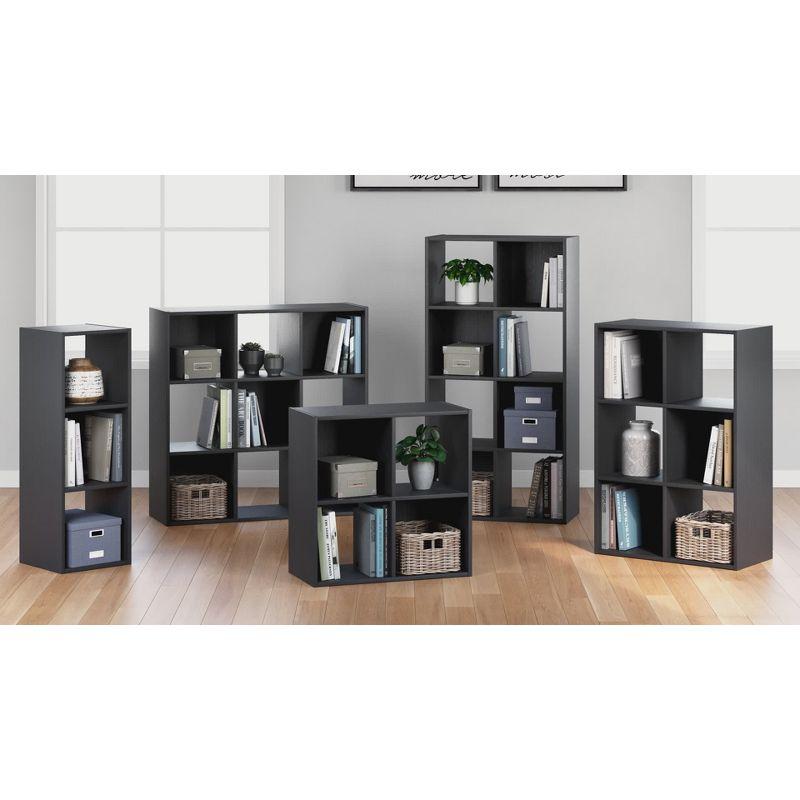 47.05" Langdrew 8 Cube Organizer Black - Signature Design by Ashley: Modern Bookshelf, Laminated MDF