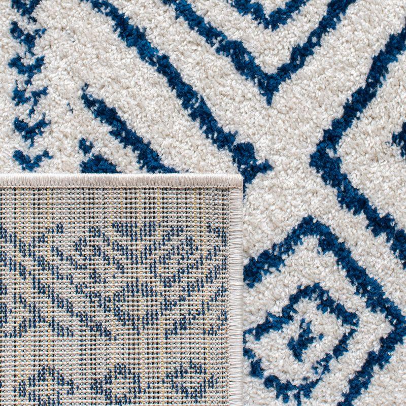 Tulum TUL267 Power Loomed Area Rug - Ivory/Navy - 3'x3' - Safavieh.