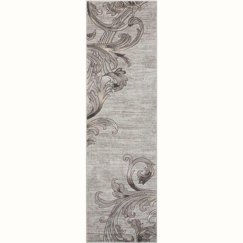 Nourison Maxell Graphite Area Rug MAE05 2'2" x 7'6"