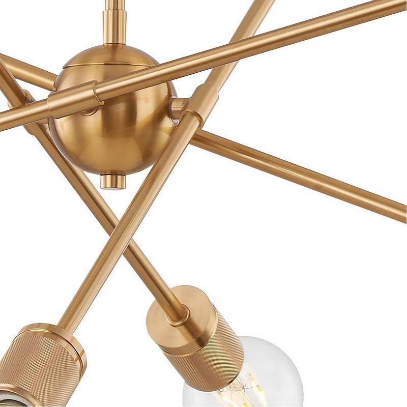 Burnished Brass 8-Light Sputnik Chandelier