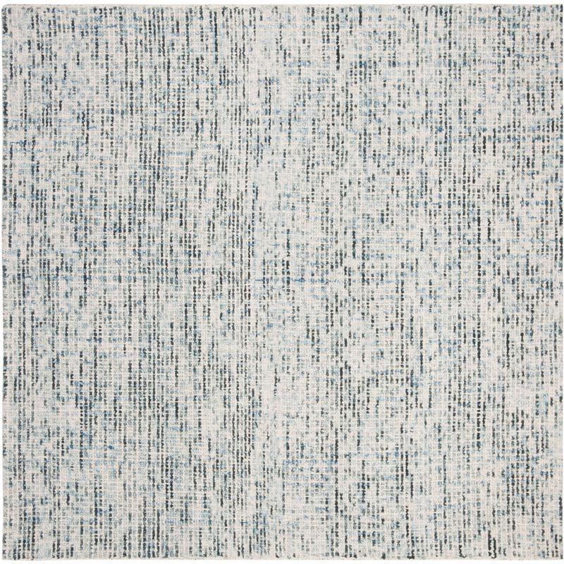 Abstract ABT468 Handmade Indoor Area Rug - Blue/Charcoal - 6'x6' - Safavieh