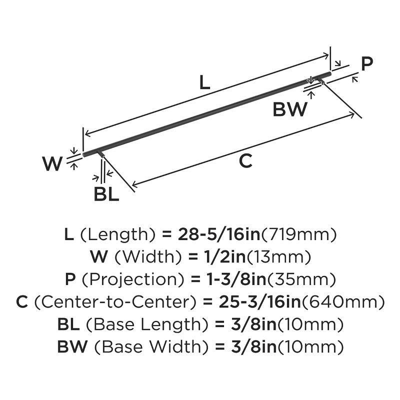 Bar Pulls 25-3/16 inch (640mm) Center-to-Center