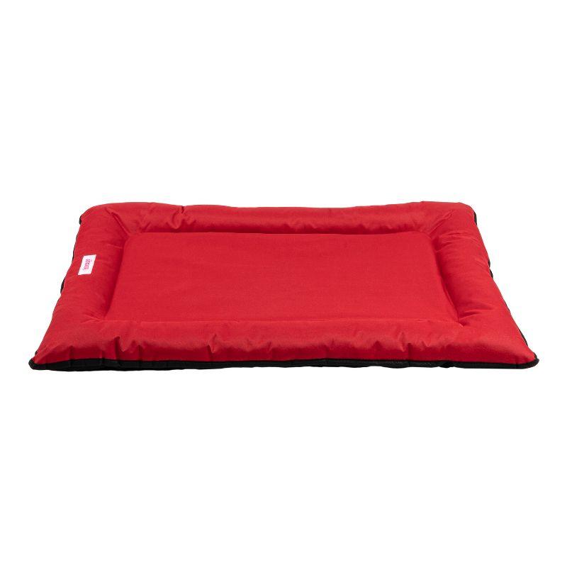 The Licker Store Archie Traditional Oxford Waterproof Indoor/Outdoor Hand-Washable Memory Foam Camping Pet Bed
