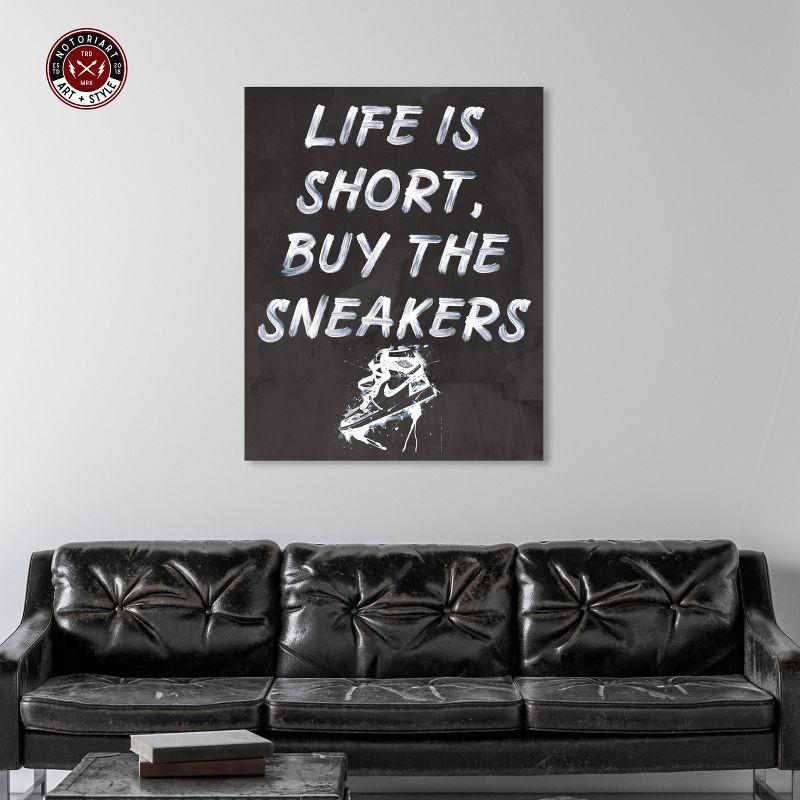 Notori Art Notoriart Buy The Sneakers Framed Sneaker 1 Piece Canvas Wall Art