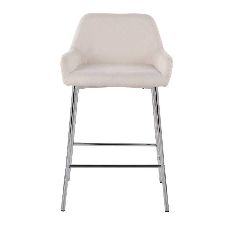 Willa Arlo™ Interiors Cassiopeia Upholstered Counter Stool with Metal Frame (Set of 2)