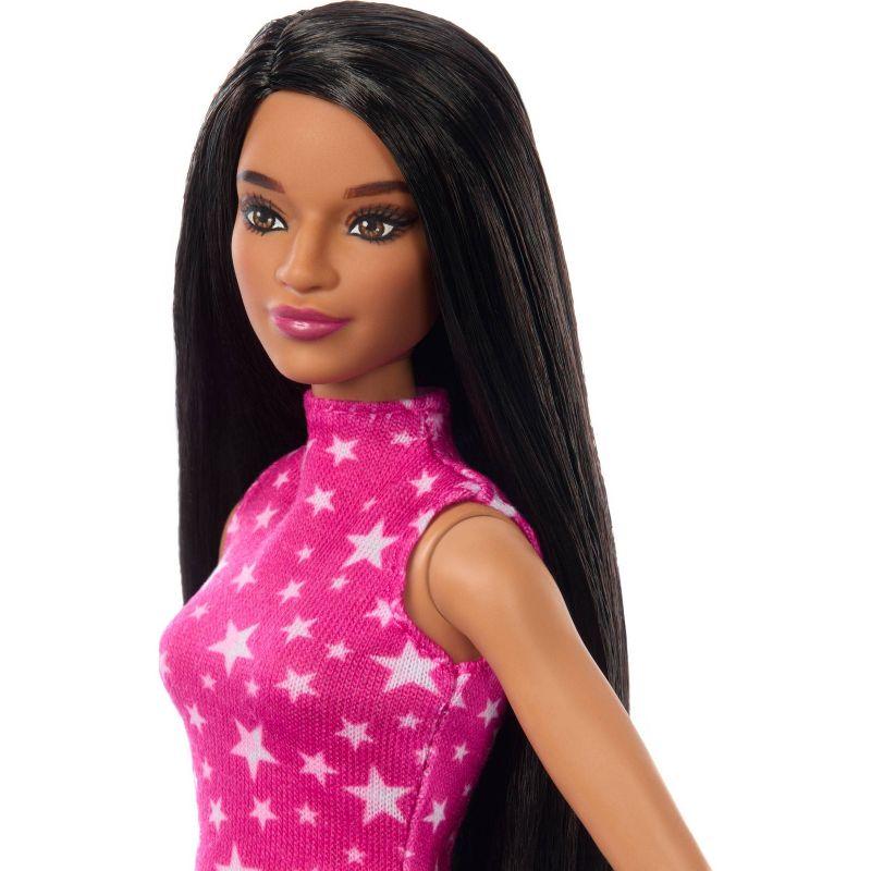 Barbie Fashionistas Doll #215 with Black Straight Hair & Iridescent Skirt, 65th Anniversary