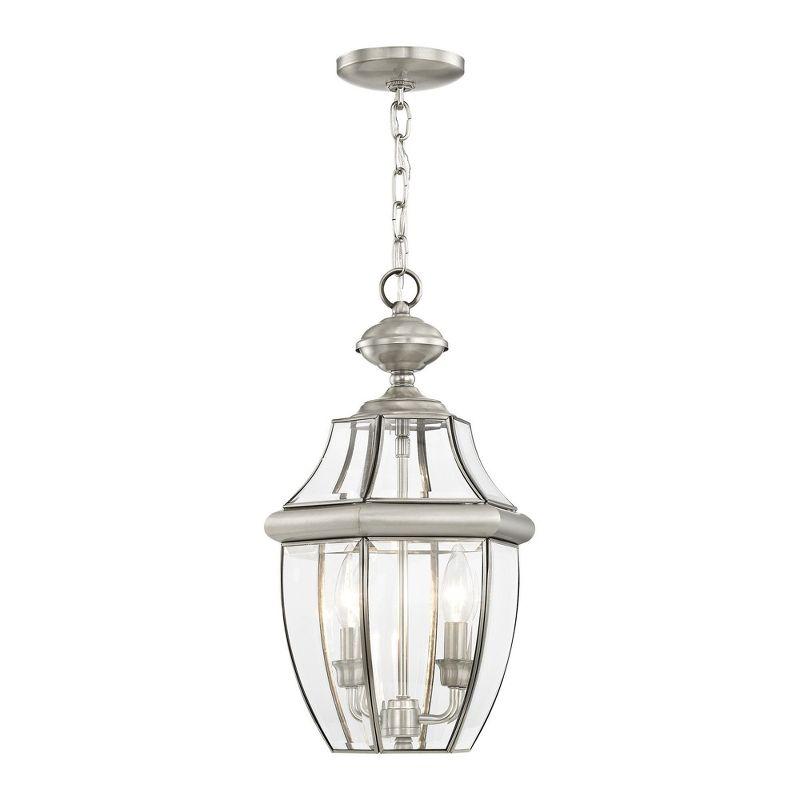 Lighting Lumens 2 Light Outdoor Chain Lantern Pendant with Clear Glass Shade