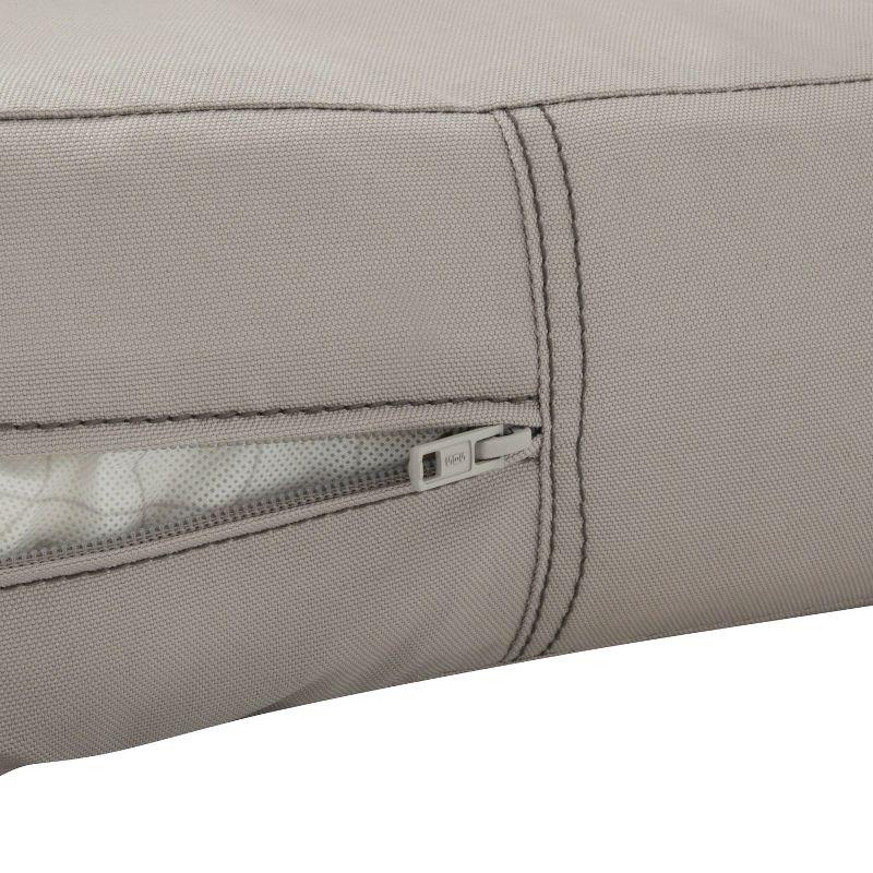 Ravenna Water-Resistant Square Patio Seat Cushion Slip Cover and Foam - Classic Accessories