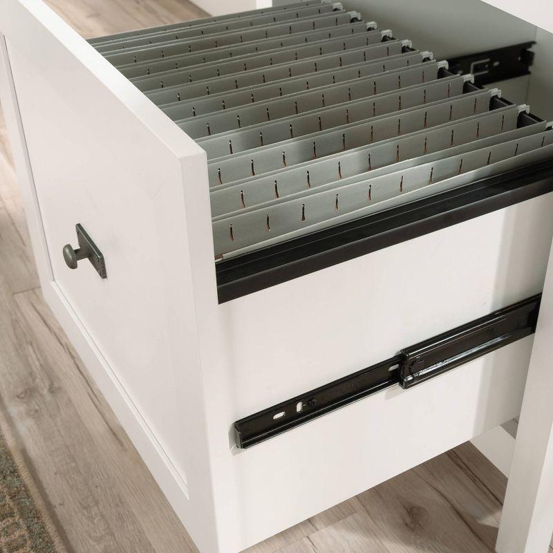 White Coastal Storage Tower with Drawers and Shelves