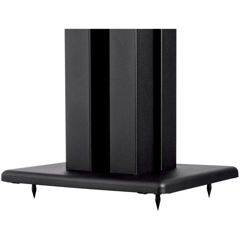 Monolith 28 Inch Speaker Stand (Each) - Black | Supports 100 lbs, Adjustable Spikes, Compatible With Bose, Polk, Sony, Yamaha, Pioneer and others