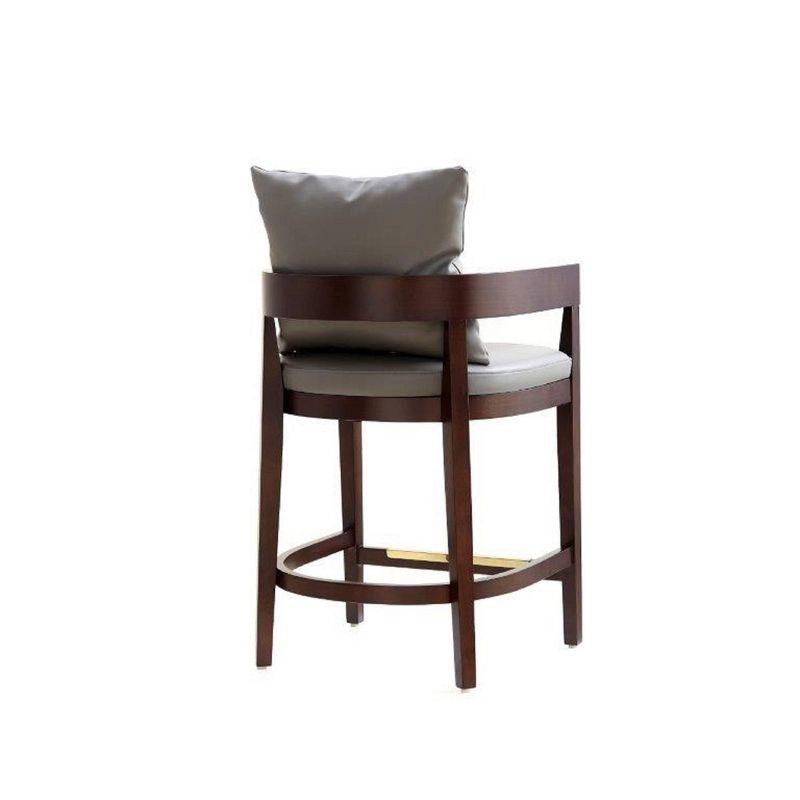 Ritz Beech Wood Counter Height Barstool Gray - Manhattan Comfort