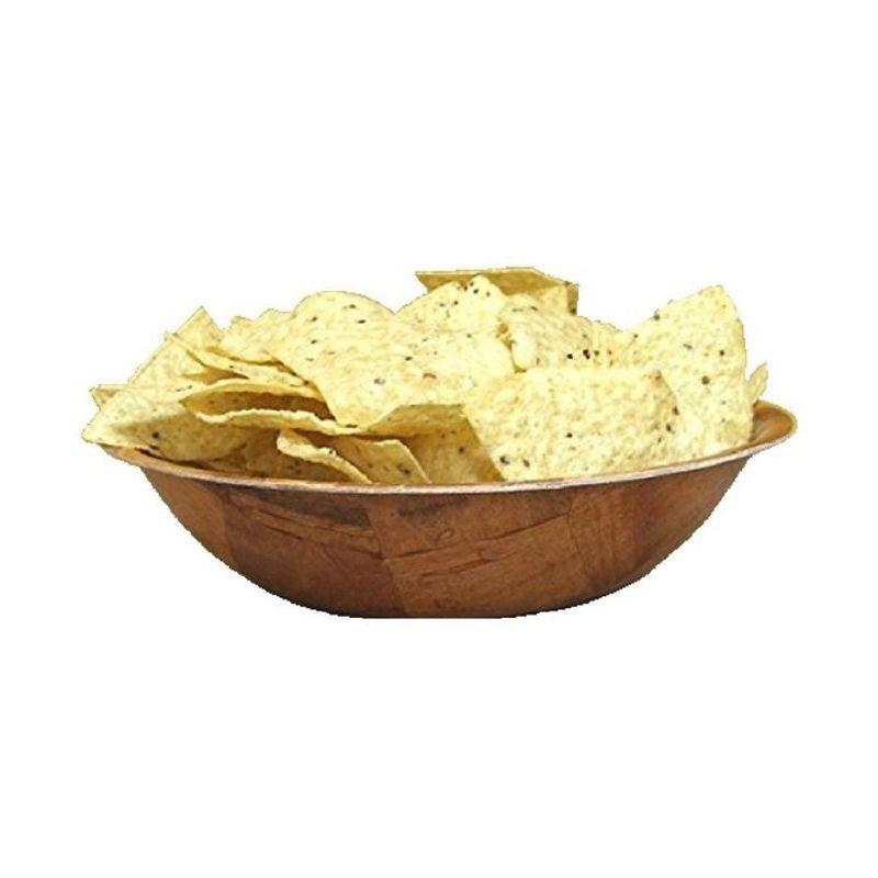 Rustic 20'' Woven Wood Salad Serving Bowl