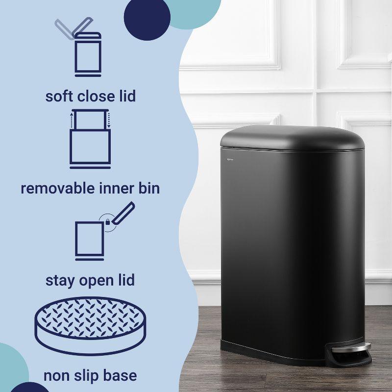 happimess Roland Mini 2.6-Gallon Step-Open Trash Can