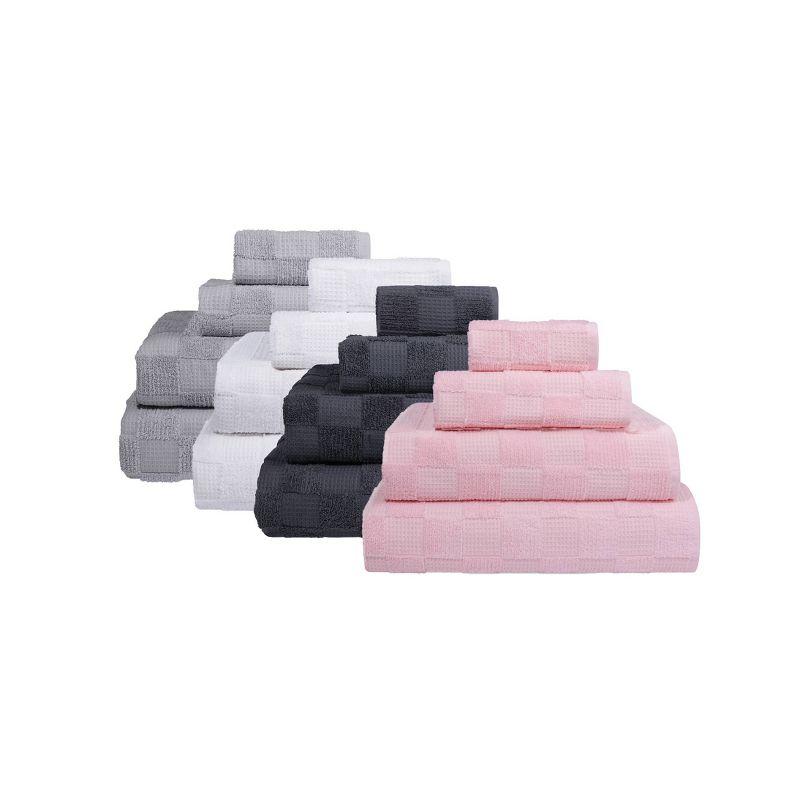 Depera Home 2pc Waffle Terry Turkish Bath Sheet Set Silver