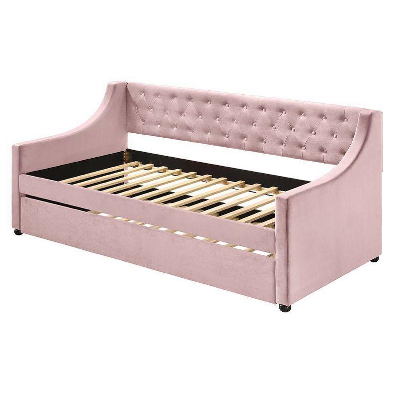 Acme Furniture Twin/Full Lianna Bed Pink Velvet