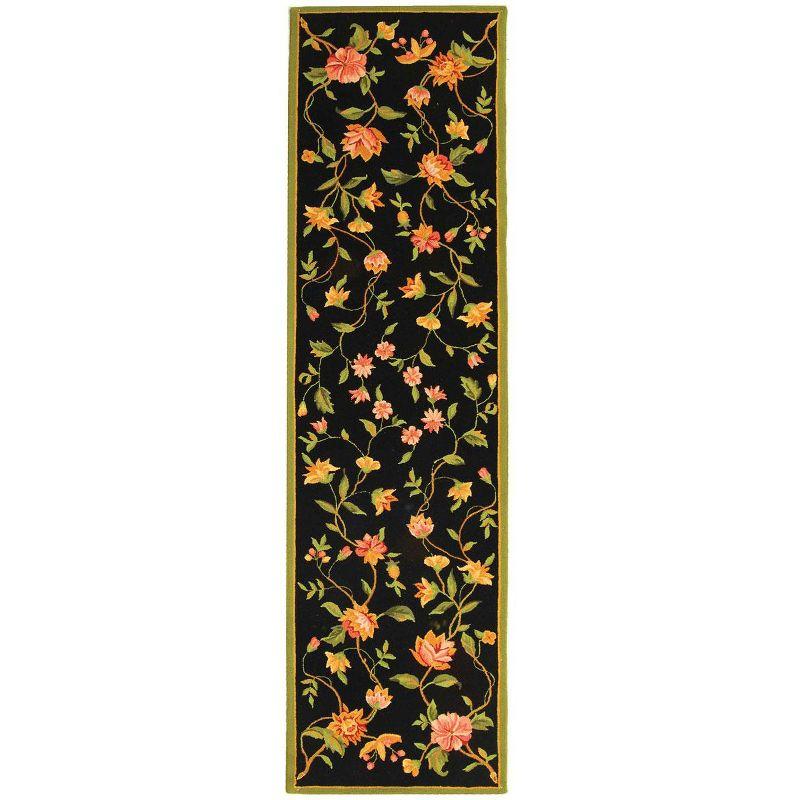 Chelsea HK263 Handmade Runner Rug - 2'6"x10' - Black - Safavieh
