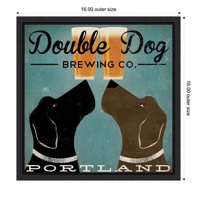 Amanti Art Double Dog Brewing Co by Ryan Fowler Framed Canvas Wall Art