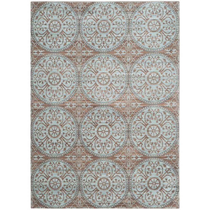 Valencia VAL214 Power Loomed Indoor Area Rug - Brown/Alpine - 5'x8' - Safavieh