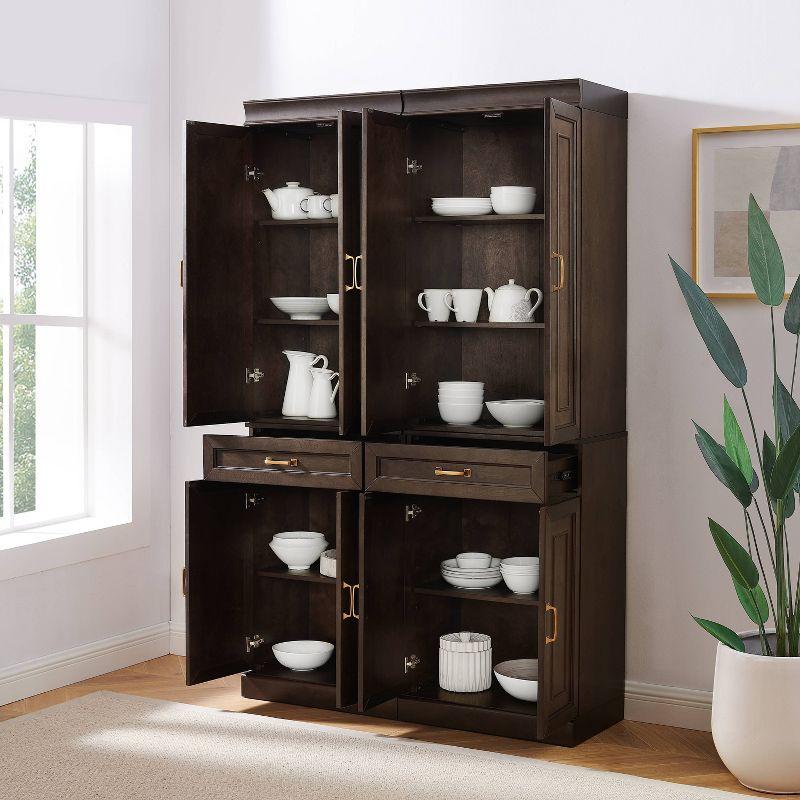 Stanton Tall Brown Wood Kitchen Storage Pantry Set