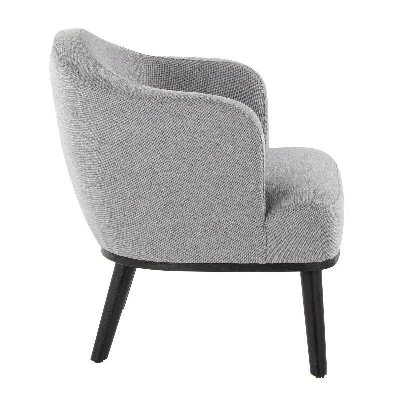 Ahoy Accent Chair Black/Gray - LumiSource: Upholstered Polyester, Wood Frame, Indoor Use, 250lb Capacity