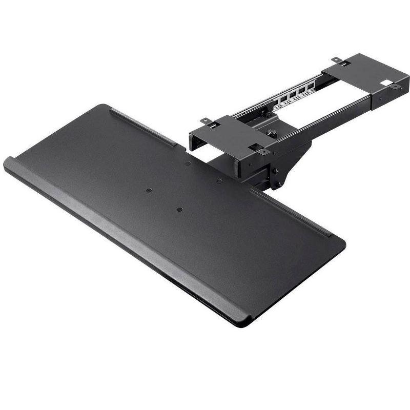 Monoprice Adjustable Ergonomic Keyboard Tray - Black With Full Size Platform - Workstream Collection