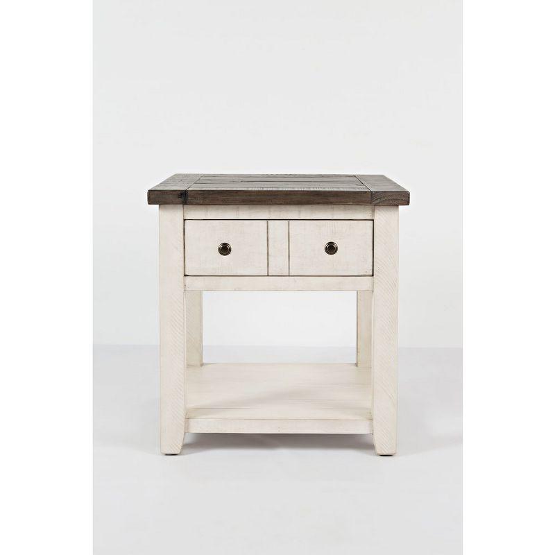 Jofran,Madison County Rustic Reclaimed Pine Farmhouse End Table