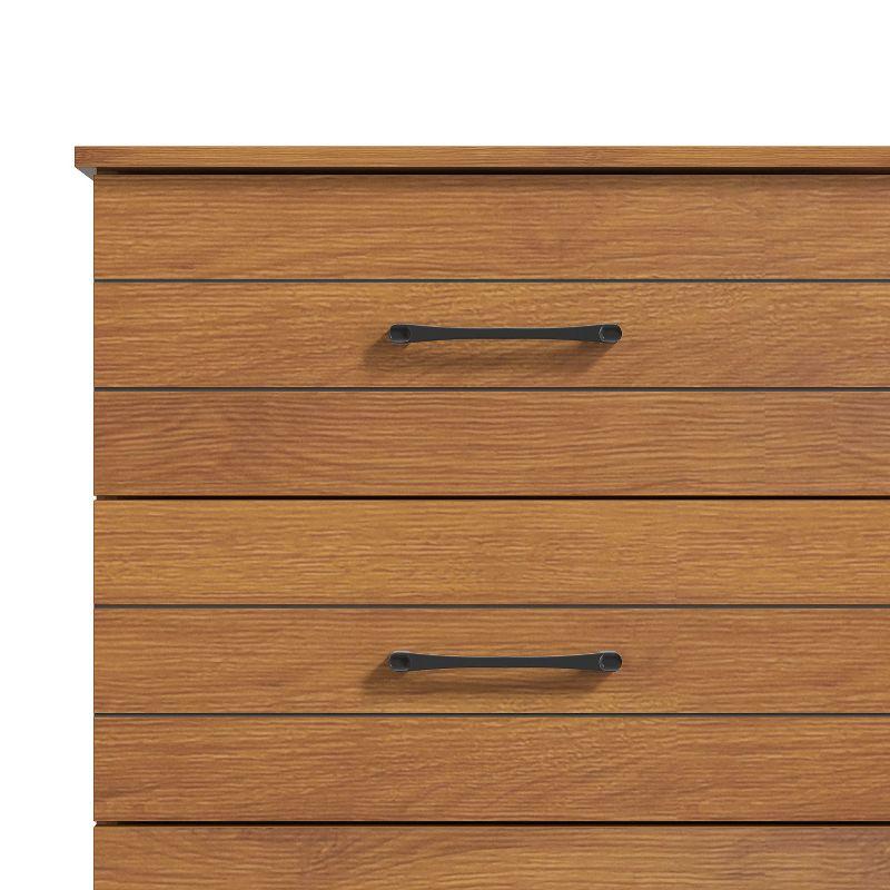Galano Elis Amber Walnut 6 Drawer 47.2 in. Wide Dresser (Sturdy, Effortless Assembly with Interlocking Drawers)
