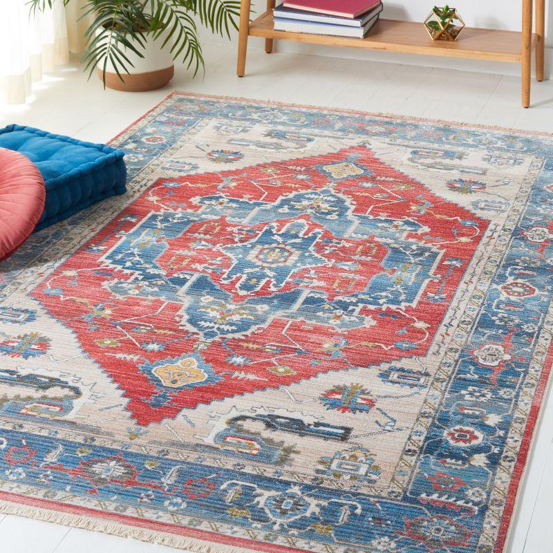 Vintage Persian VTP477 Power Loomed Area Rug - Red/Blue - 4'x6' - Safavieh.