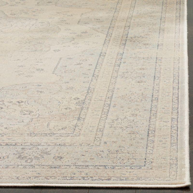Vintage VTG158 Power Loomed Area Rug - Light Blue/Cream - 5'3"x7'6" - Safavieh.