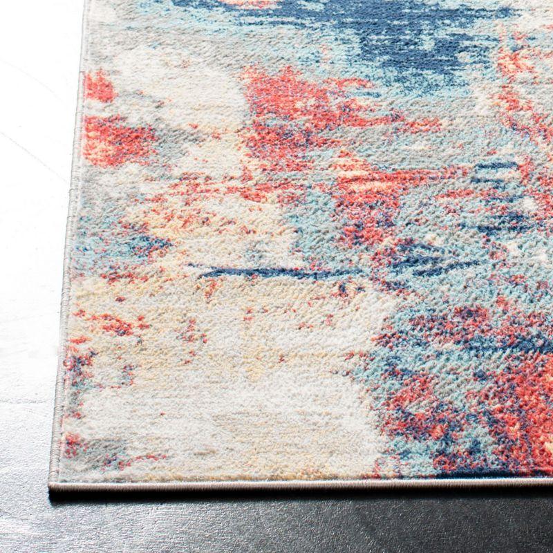 Jasper JSP101 Power Loomed Area Rug - Grey/Red - 8'x10' - Safavieh