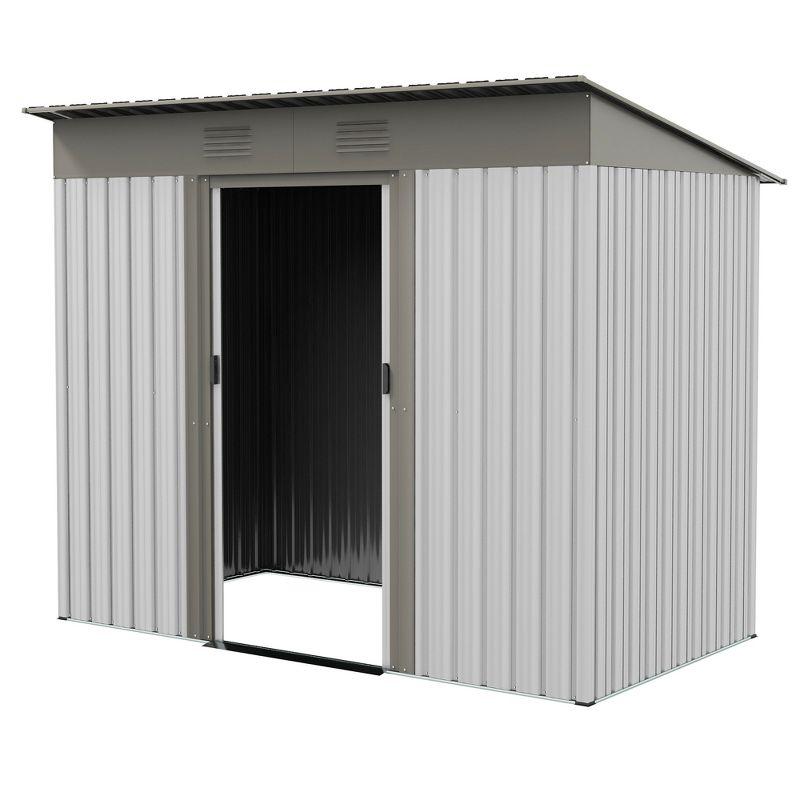 Outsunny Metal Lean-To Storage Shed