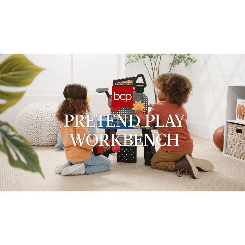 Best Choice Products Pretend Play Kid's Workbench, Child's Construction Toy Set w/ 150 Accessories, Electric Drill