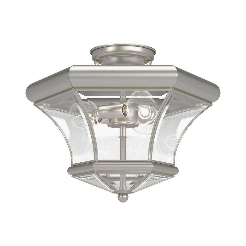 Livex Lighting Monterey 3 - Light Flush Mount in  Brushed Nickel