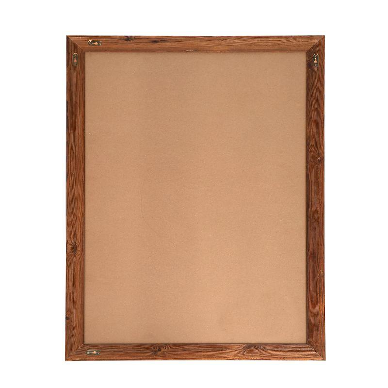 Torched Brown 32" x 46" Magnetic Wall Chalkboard with Pine Frame