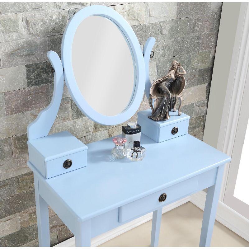 XICHONGDIANSHANG Wood Moniya Makeup Vanity Table And Stool Set