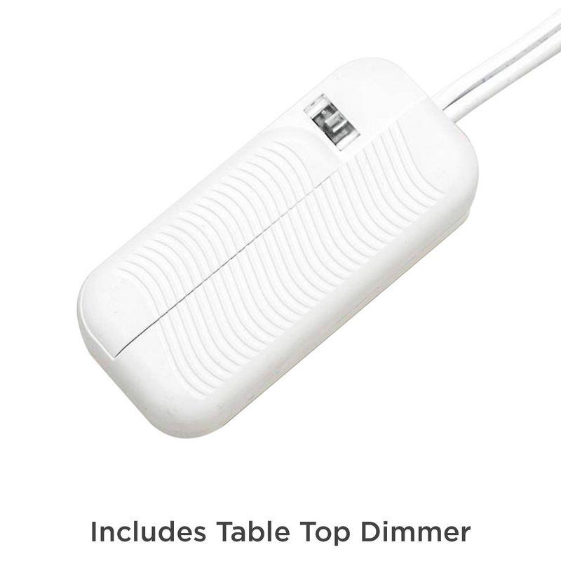 360 Lighting Evan Modern Table Lamps 28 1/2" Tall Set of 2 Brushed Nickel with USB Charging Port Table Top Dimmers White Rectangular Shade for Bedroom