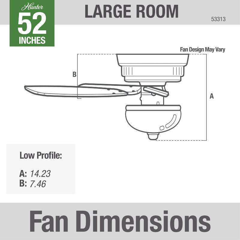 52" Newsome 5 - Blade Flush Mount Ceiling Fan with Pull Chain and Light Kit Included