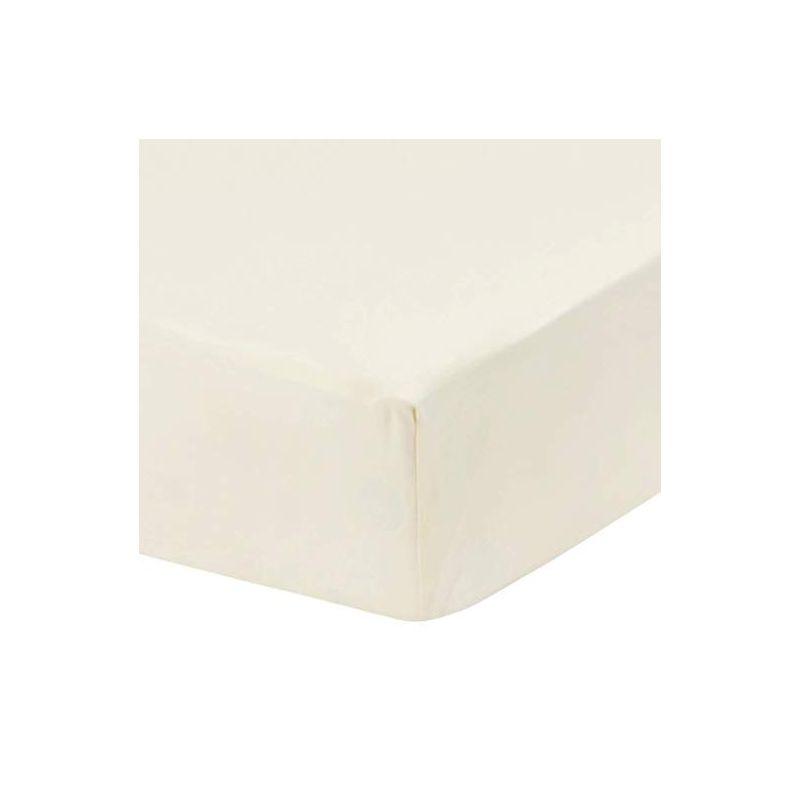 Everyday Kids Fitted Crib Sheet, 100% Soft Breathable Microfiber Baby Sheet, Fits Standard Size Crib Mattress 28in x 52in, Beige Nursery Sheet